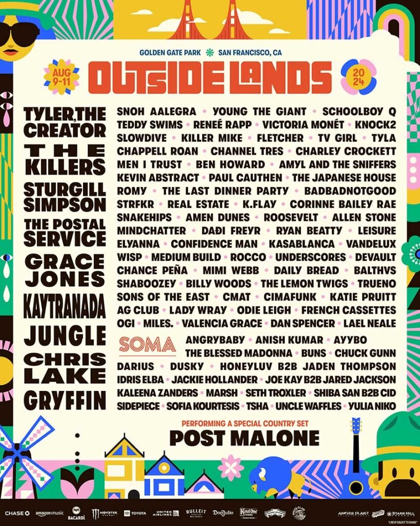 USA Outside Lands California 2024 poster