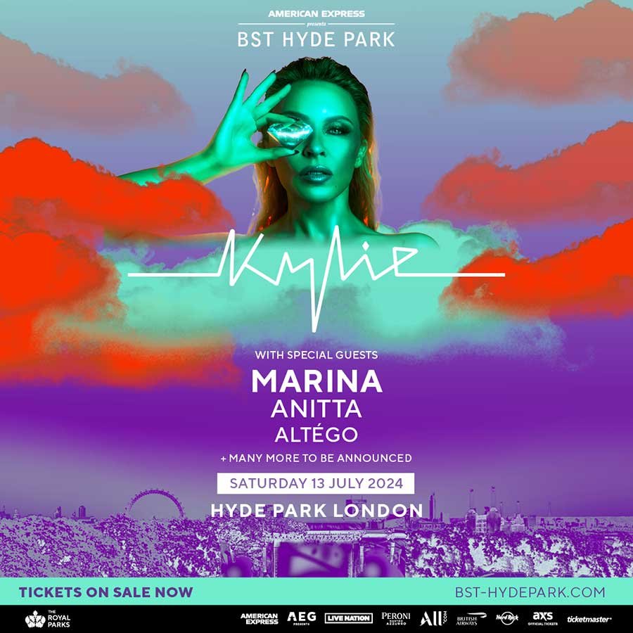 UK BST Hyde Park 2024 Kylie support poster