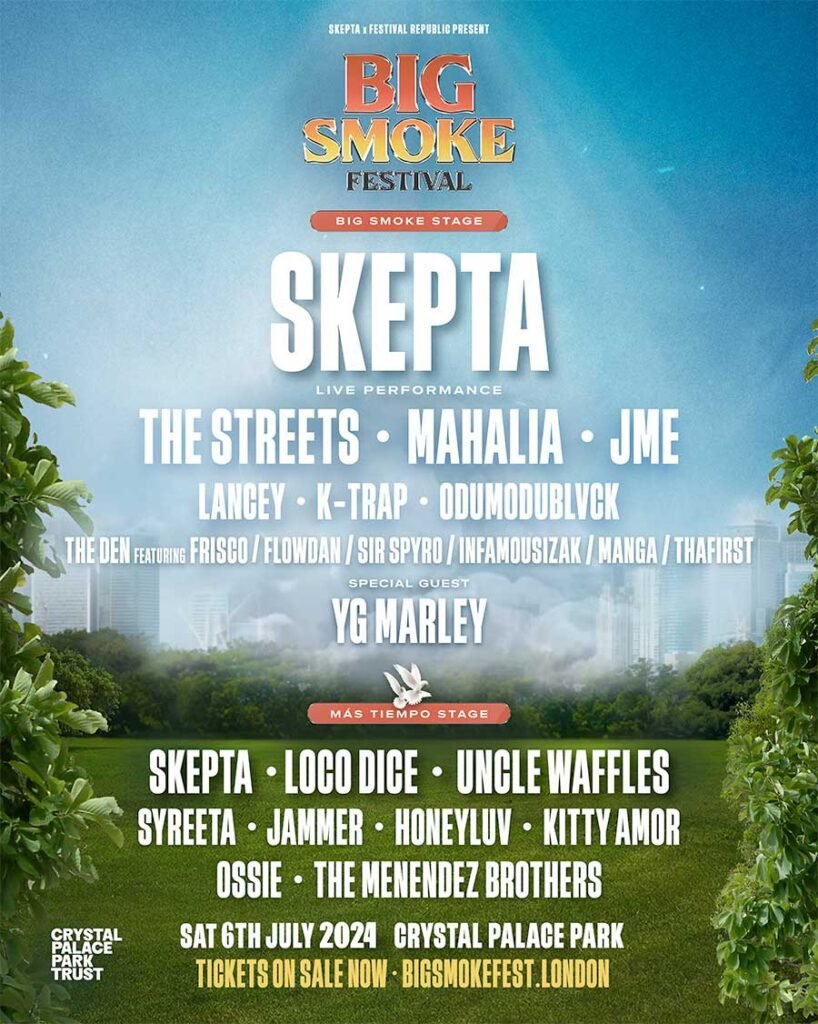 UK The Big Smoke Festival London 2024 special guest Poster