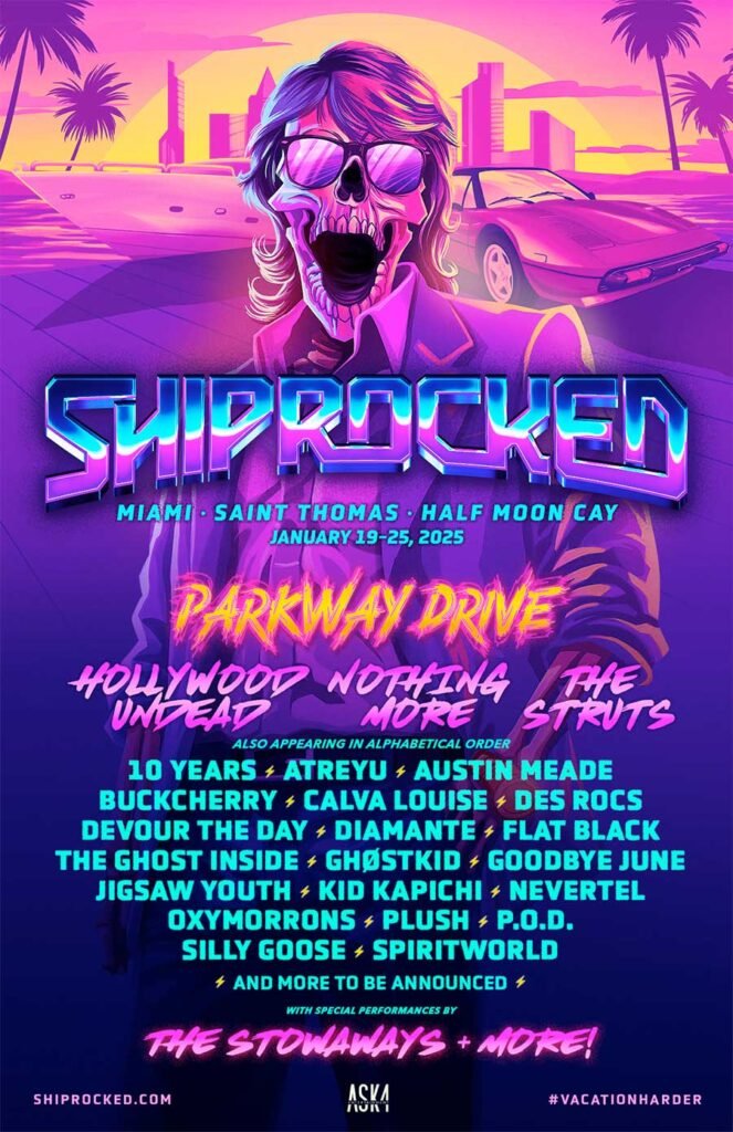 Shiprocked festival cruise 2025 poster
