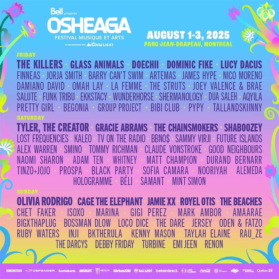 CANADA Osheaga Festival 2025 poster