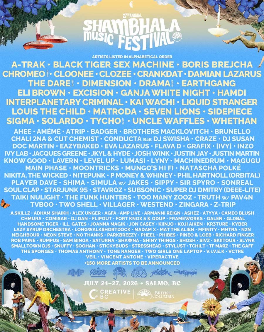 Shambhala Music Festival Canada 2026 poster