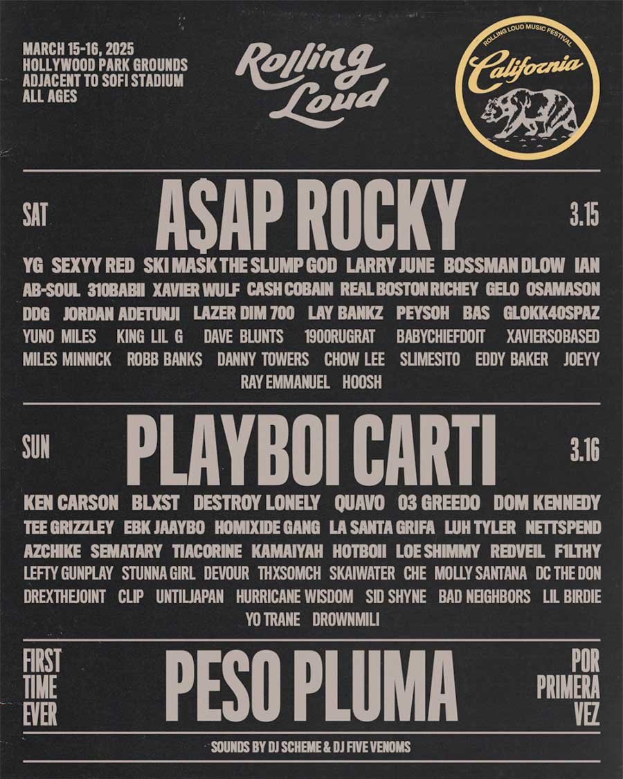 Rolling Loud California USA 2025 poster