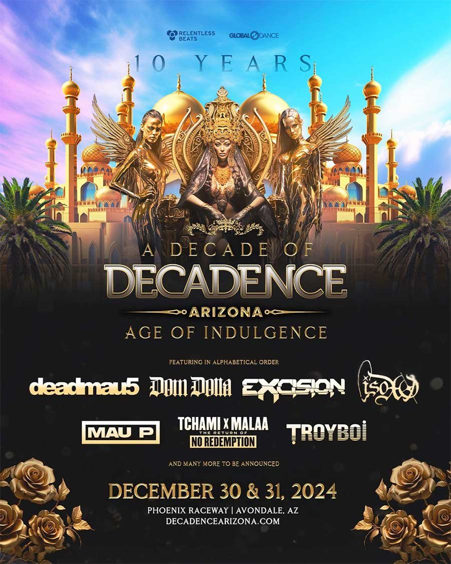 A Decade of Decadence Arizona 2024 poster