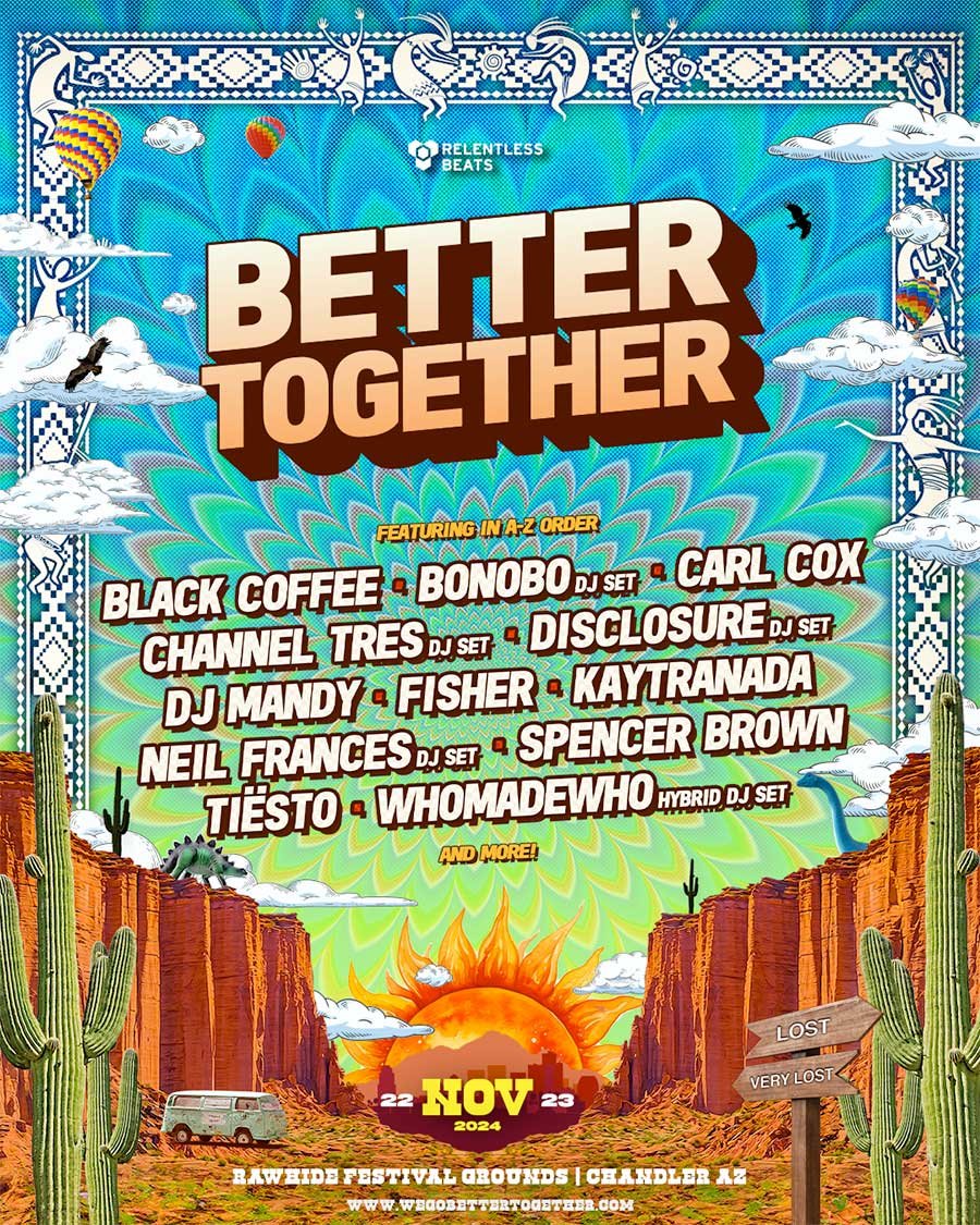 Better Together Festival USA 2024 phase 1 poster