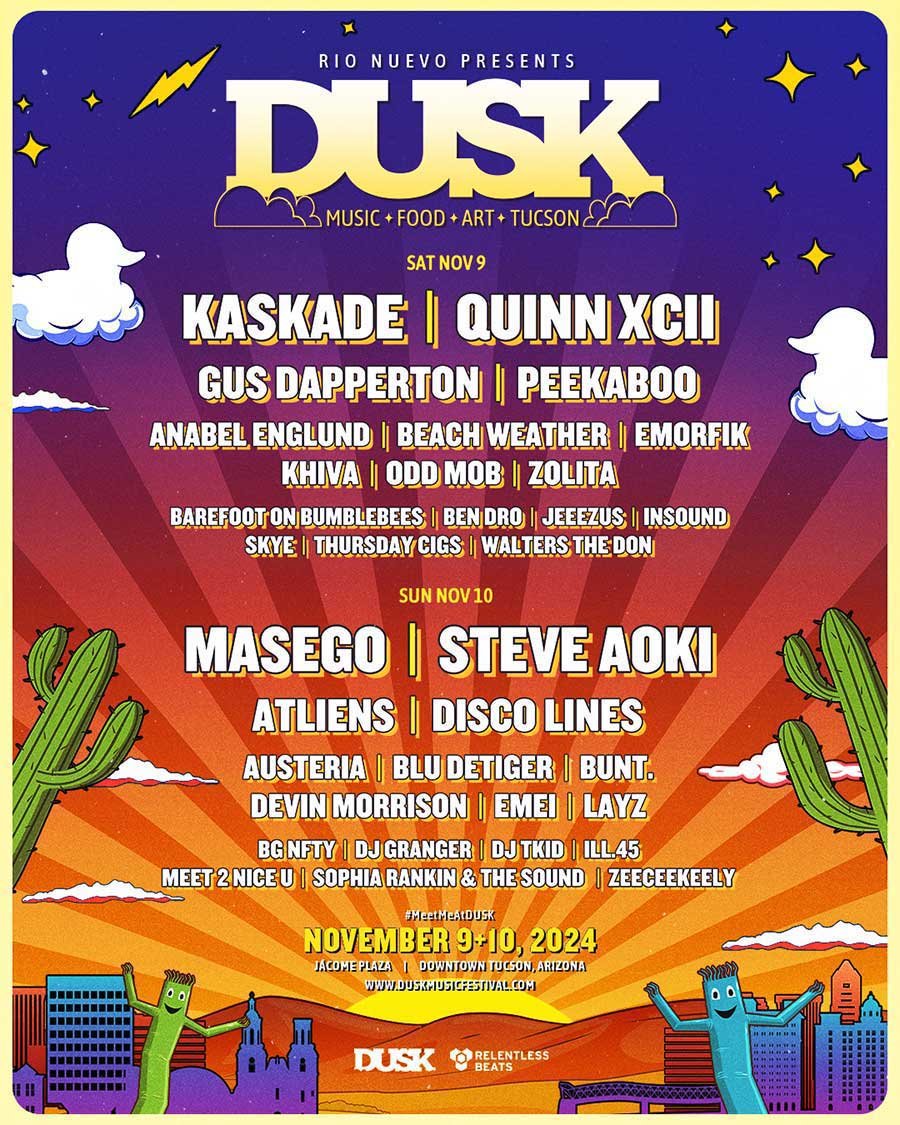 Dusk Festival Arizona day by day poster 2024