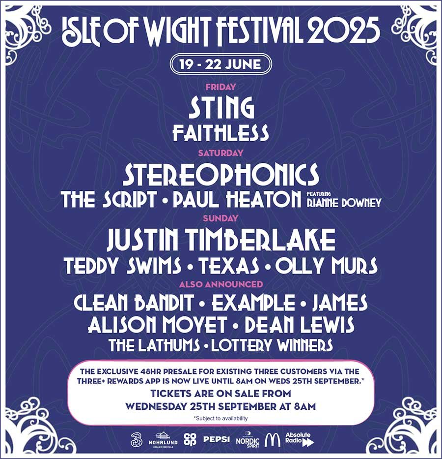 Isle of Wight Festival UK 2025 first poster