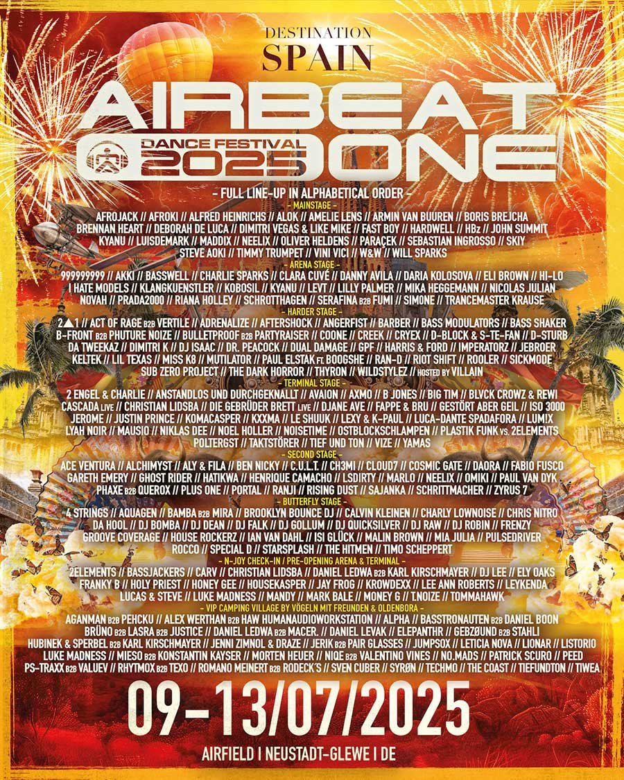Airbeat One Festival 2025 Germany final poster