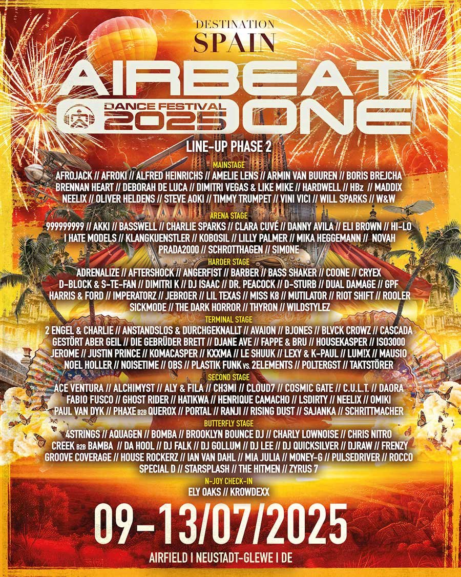 Airbeat One Line up Phase 2 poster 2025