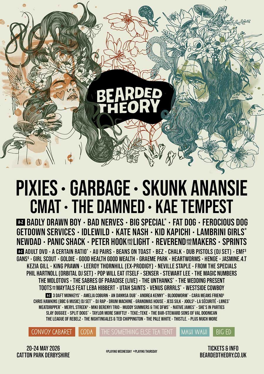 UK Bearded Theory 2026 phase-2 poster