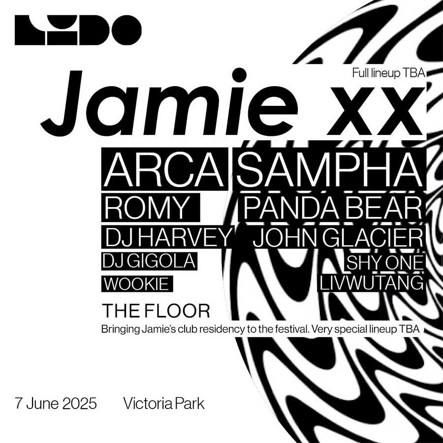 UK Jamie XX Lido Festival London 2025 poster