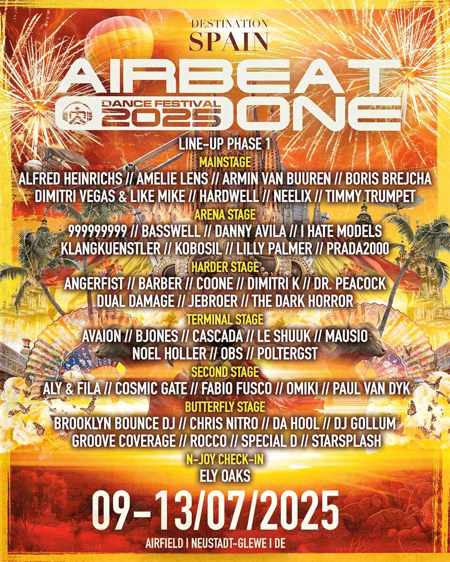 Airbeat One Festival Germany 2025 phase 1 poster