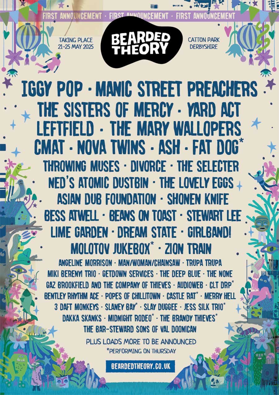 Bearded Theory Festival UK 2025 poster