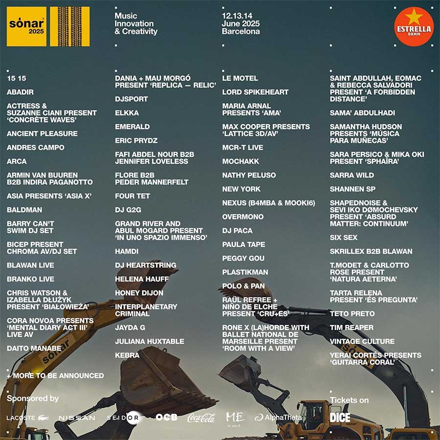 Sonar Barcelona 2025 first artist poster