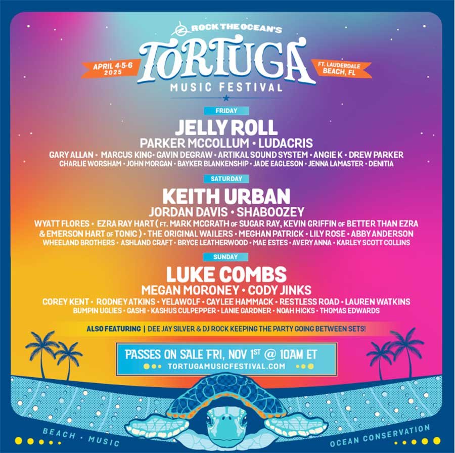 Tortuga Music Festival Florida USA 2025 poster