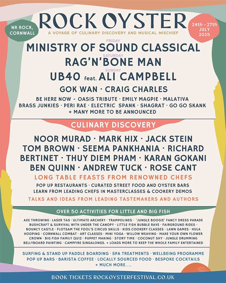 UK Rock Oyster Festival 2025 first poster