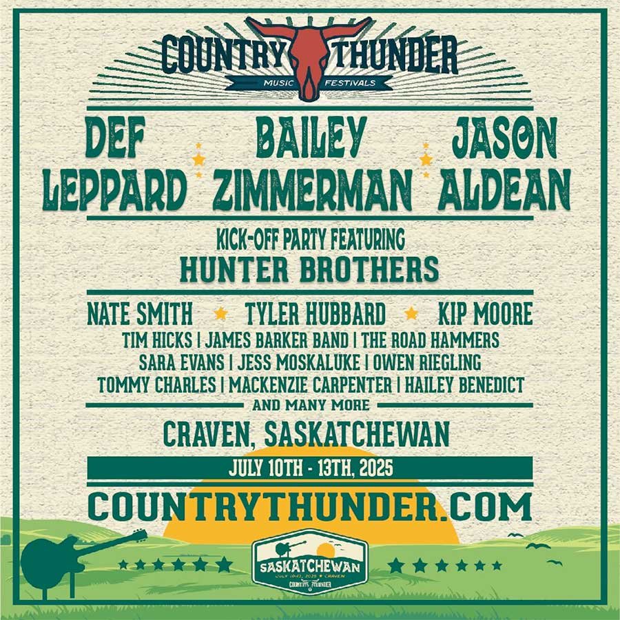 CANADA Country Thunder Saskatchewan Canada 2025 poster