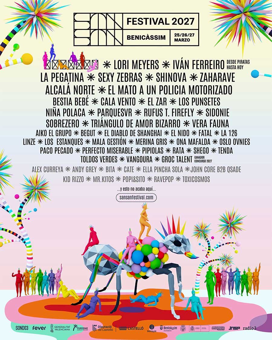 SanSan festival Spain 2027 phase 1 poster SanSan festival Spain 2027 phase 1 poster