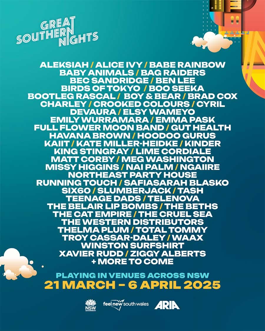 AUSTRALIA Great Southern Nights 2025 poster