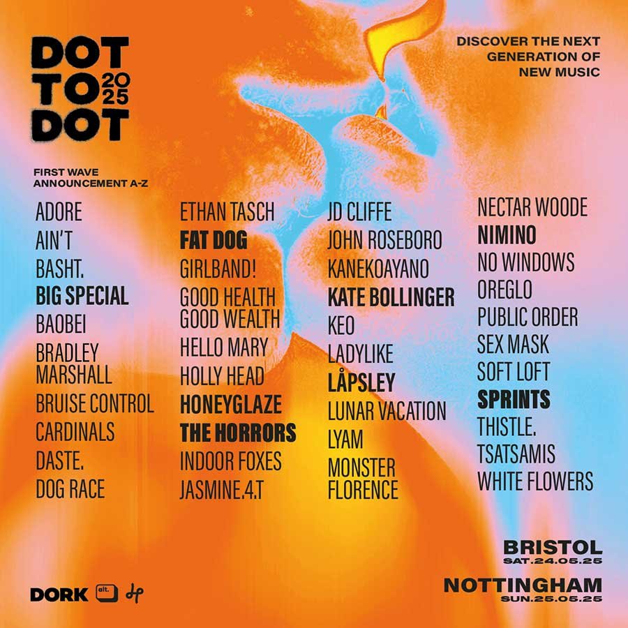 UK Dot to Dot Festival 2025 phase 1 poster