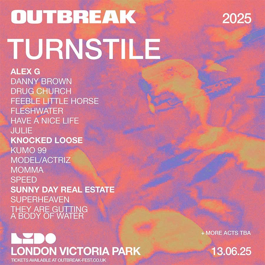 UK Lido Fest adds Outbreak Fest 2025 poster