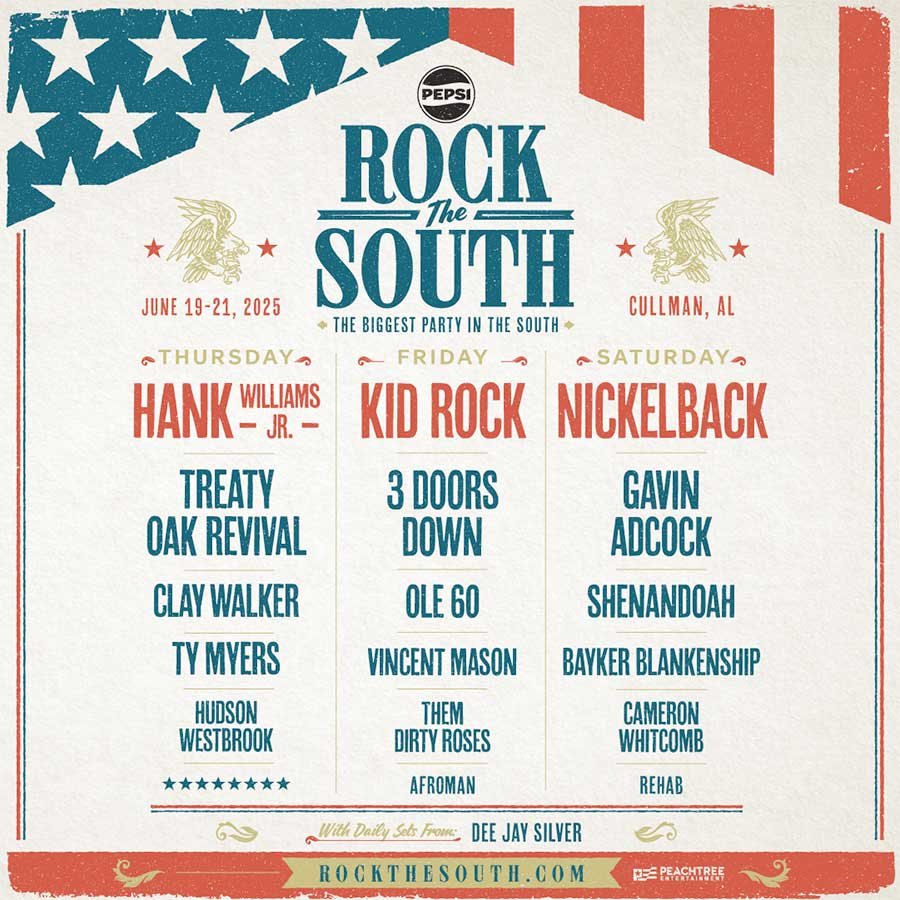 USA Rock The South Alabama 2025 Poster
