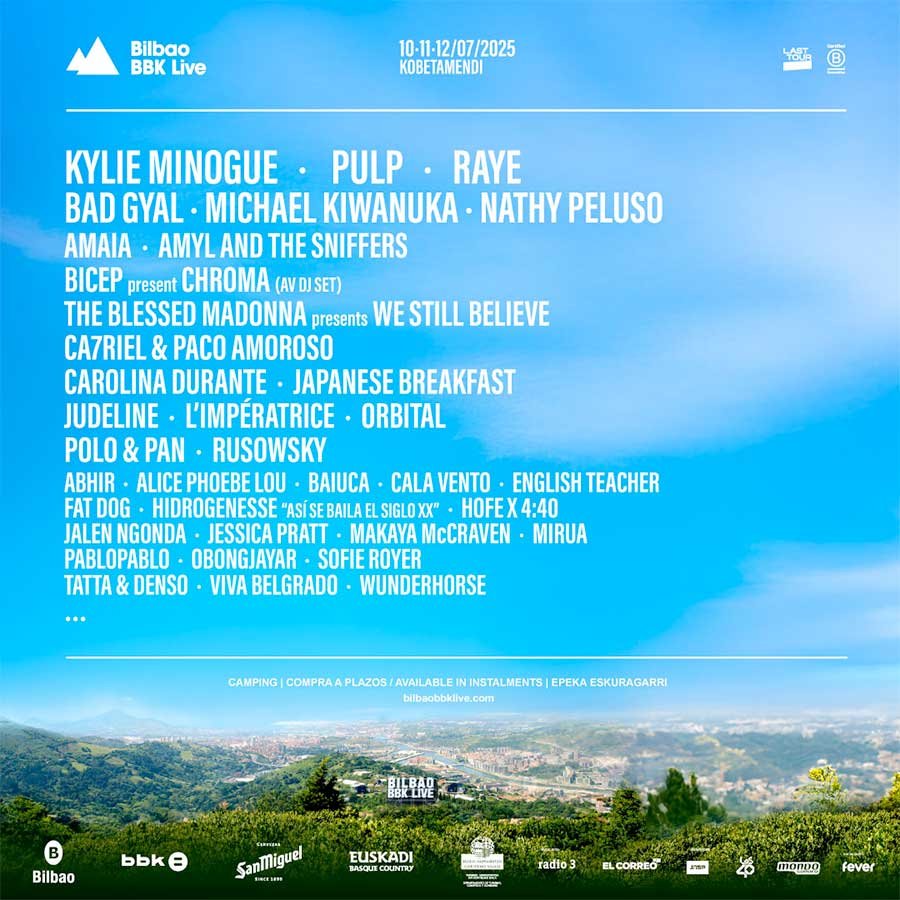 Bilbao BBK Live Spain 2025 phase 1 poster