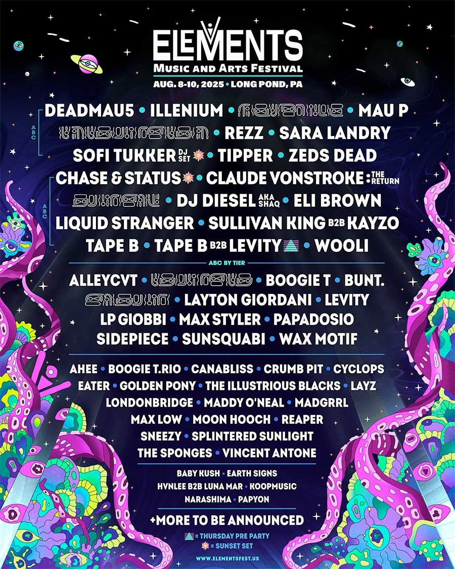 Elements Festival 2025 USA poster