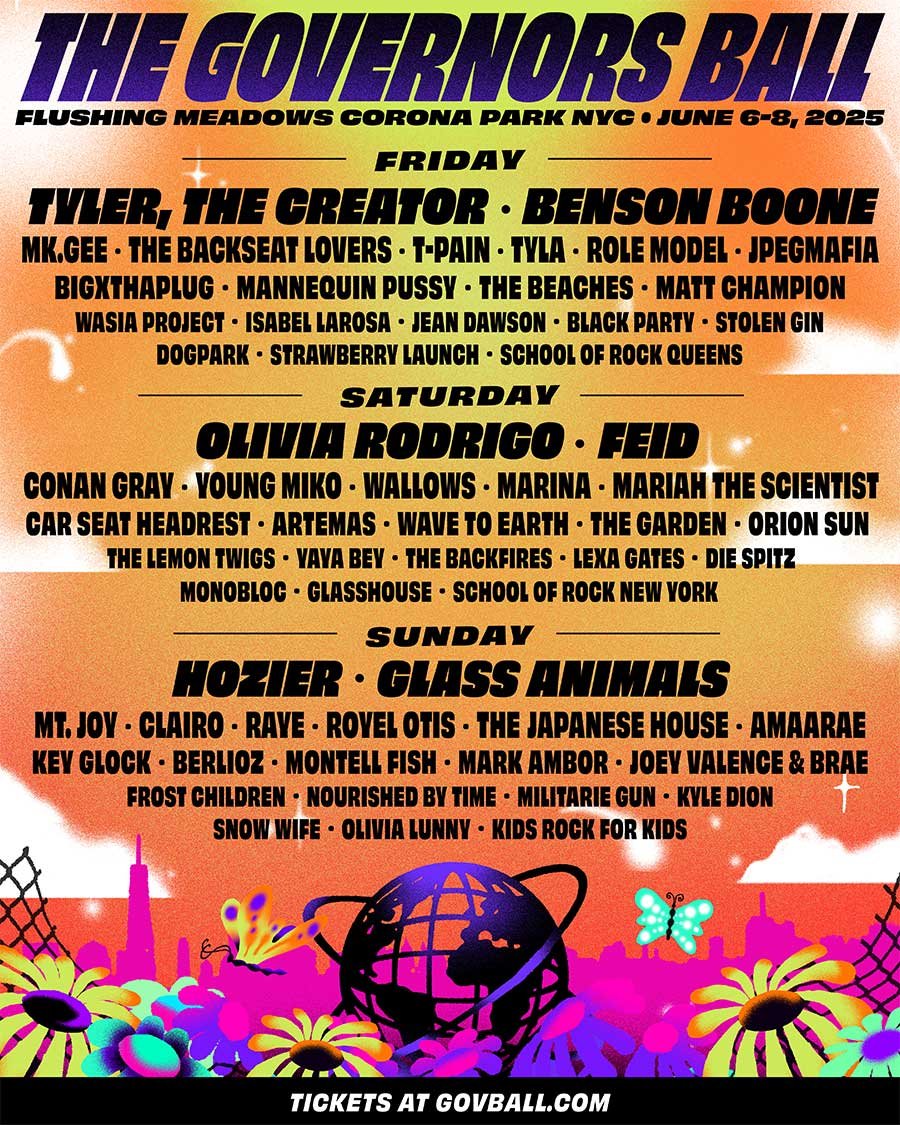 The Governors Ball USA 2025 poster