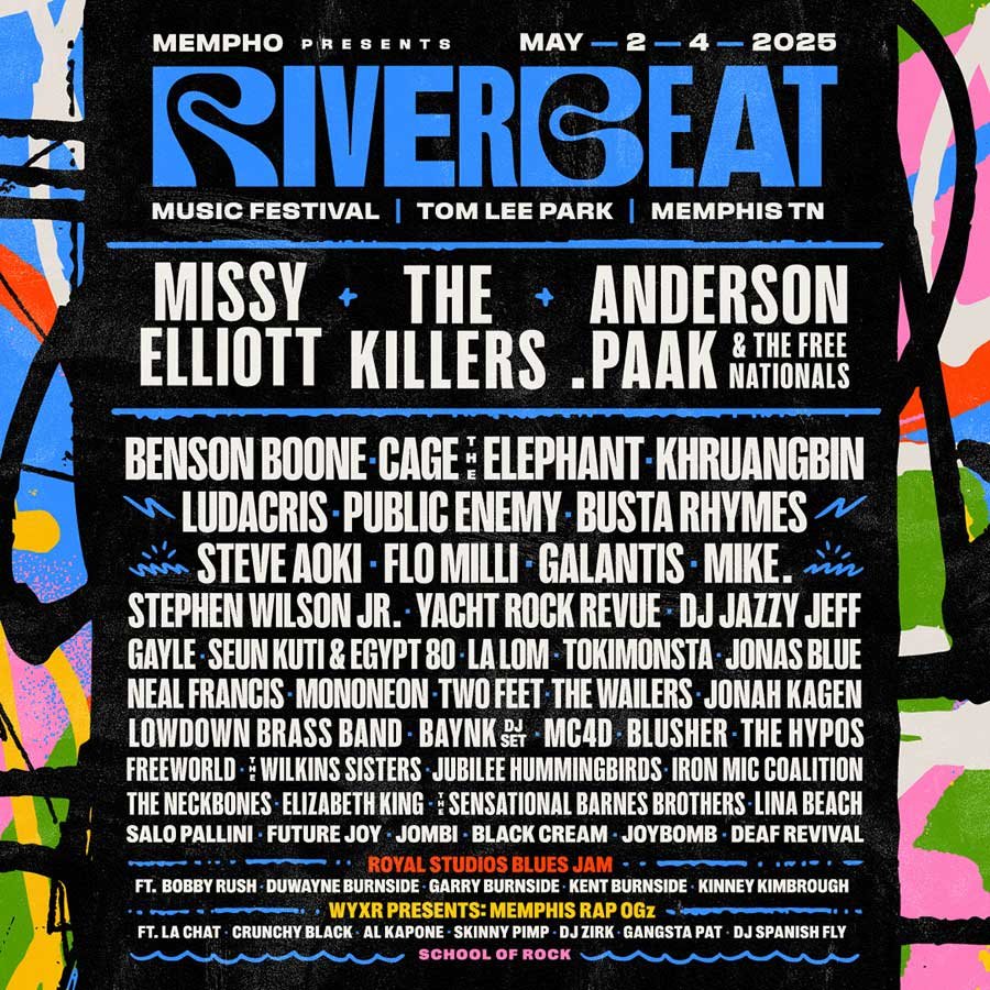 Riverbeat Festival Memphis USA 2025 poster