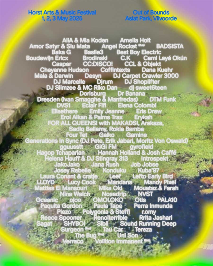 Horst Arts Music Festival Belgium 2025 poster