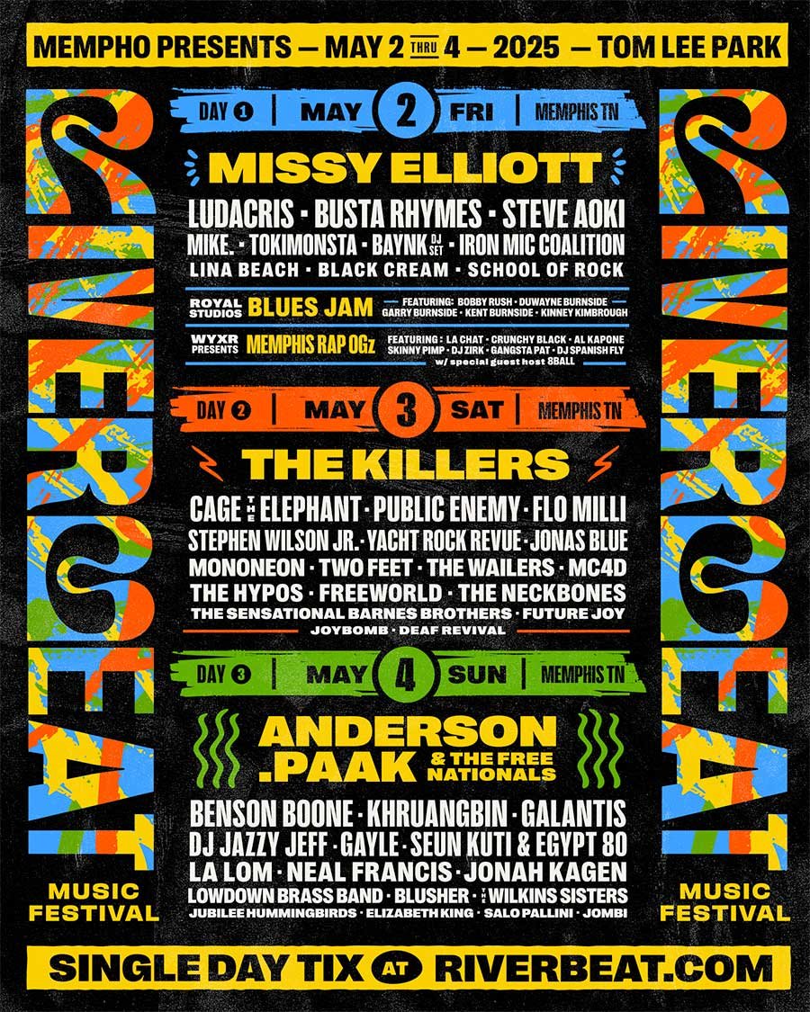 USA Riverbeat Festival daily line up poster 2025