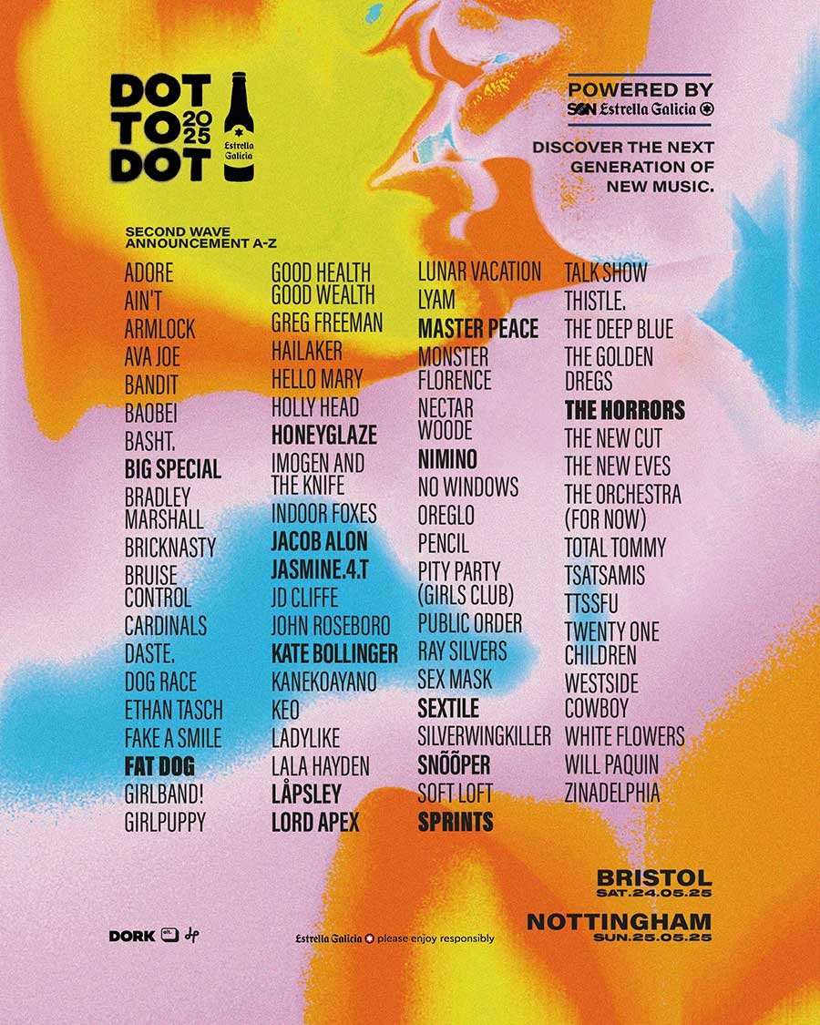 Dot To Dot Festival UK 2025 phase 2 poster