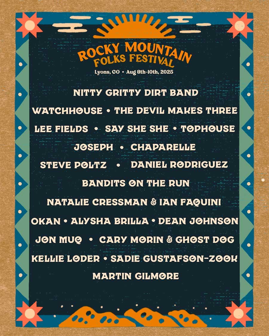 USA Rocky Mountain Folks Festival Colorado 2025 final poster