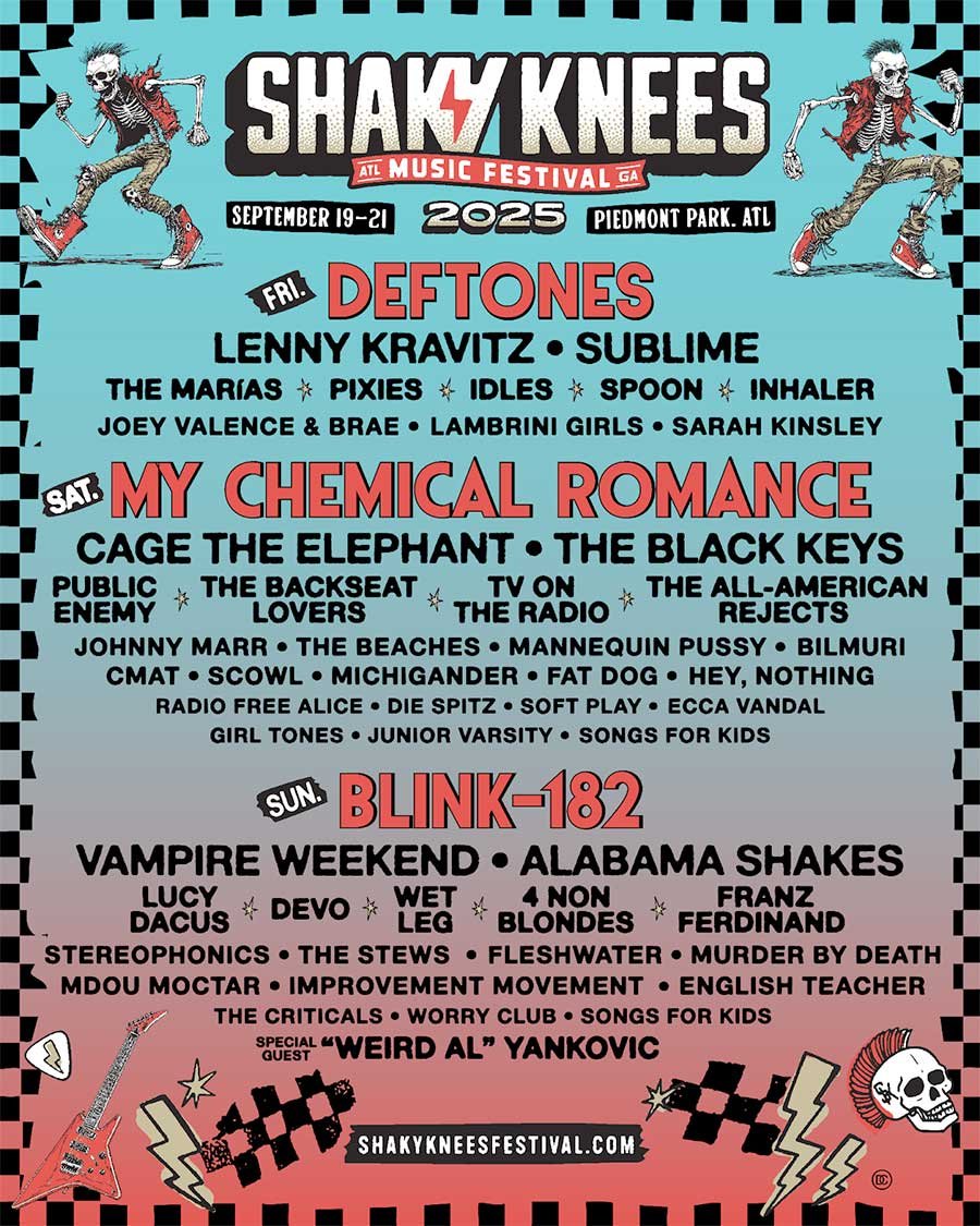 USA Shaky Knees 2025 poster