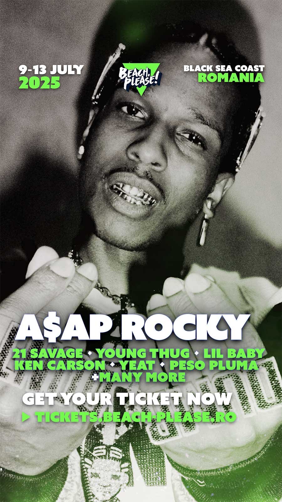 ASAP Rocky Beach Please festival 2025 Romania