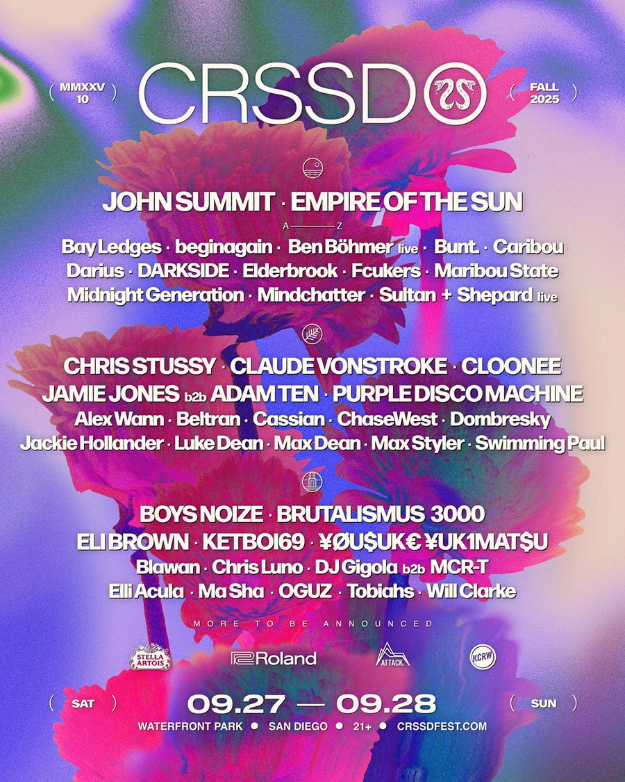 CRSSD Festival San Diego Fall 2025 poster