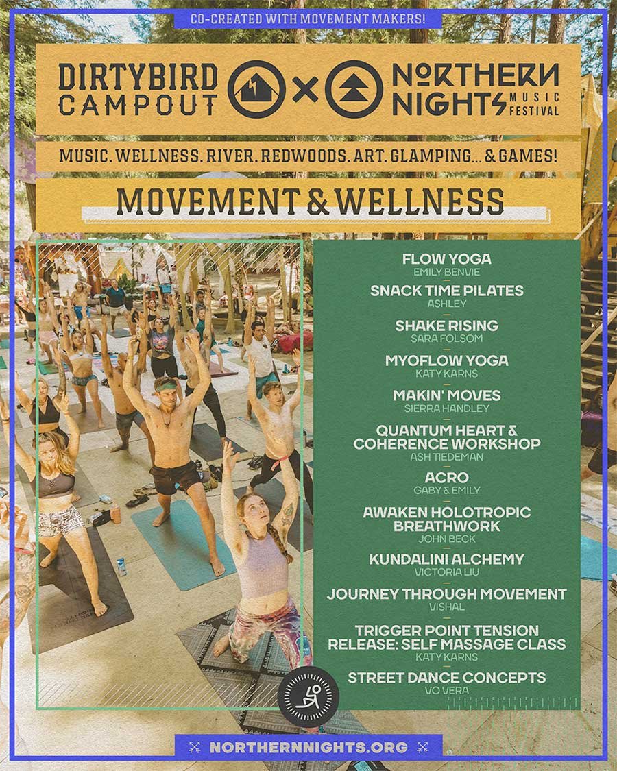 USA Dirty Bird Campout Northern Nights Wellness poster