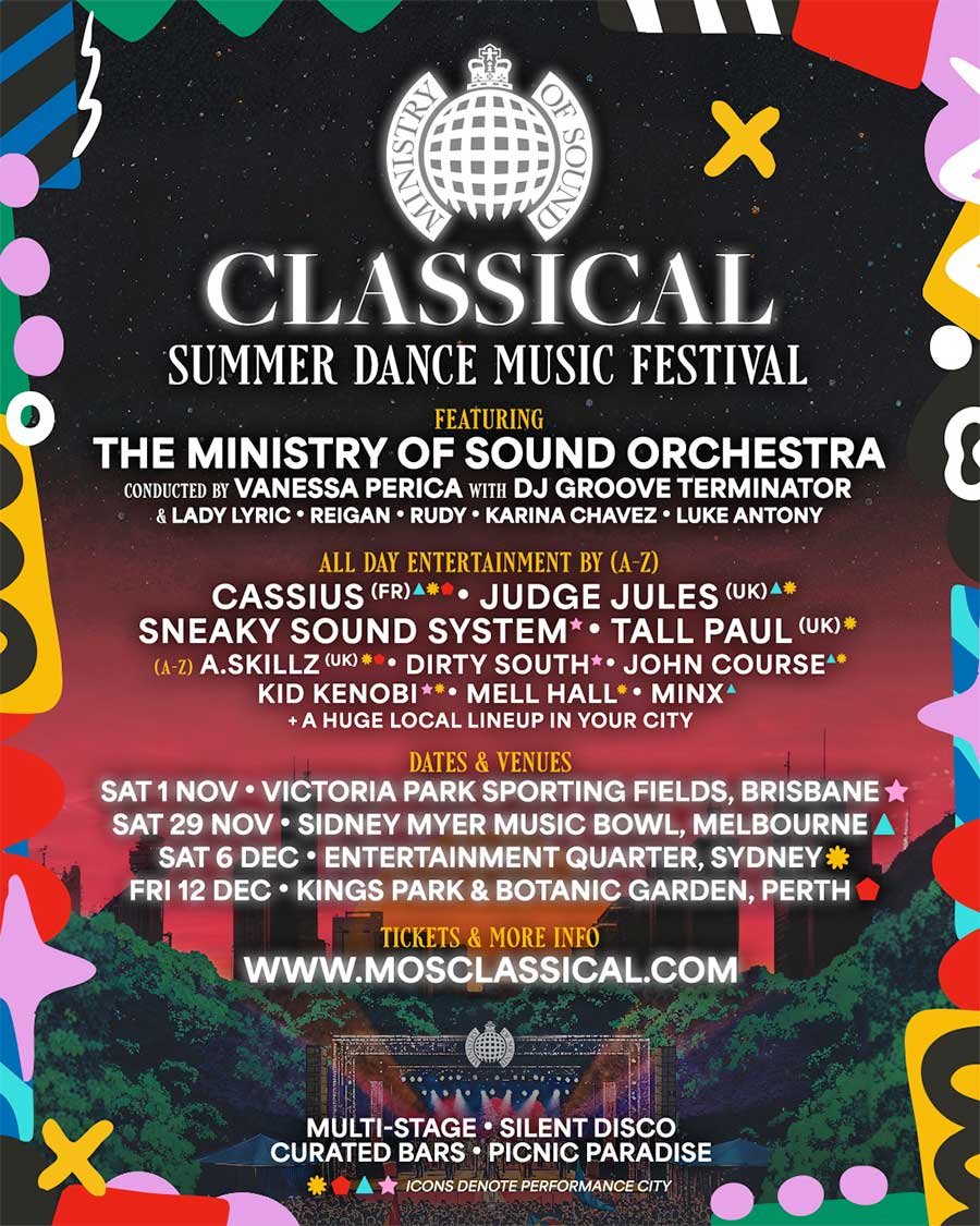 Ministry of Sound Classical 2025 Australia poster