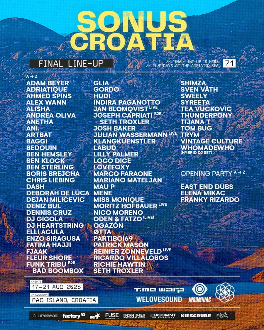 Sonus Croatia 2025 final poster