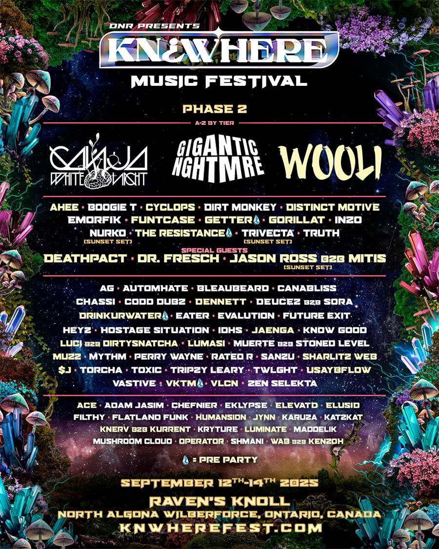 KNWhere Festival 2025 Canada phase 2 poster