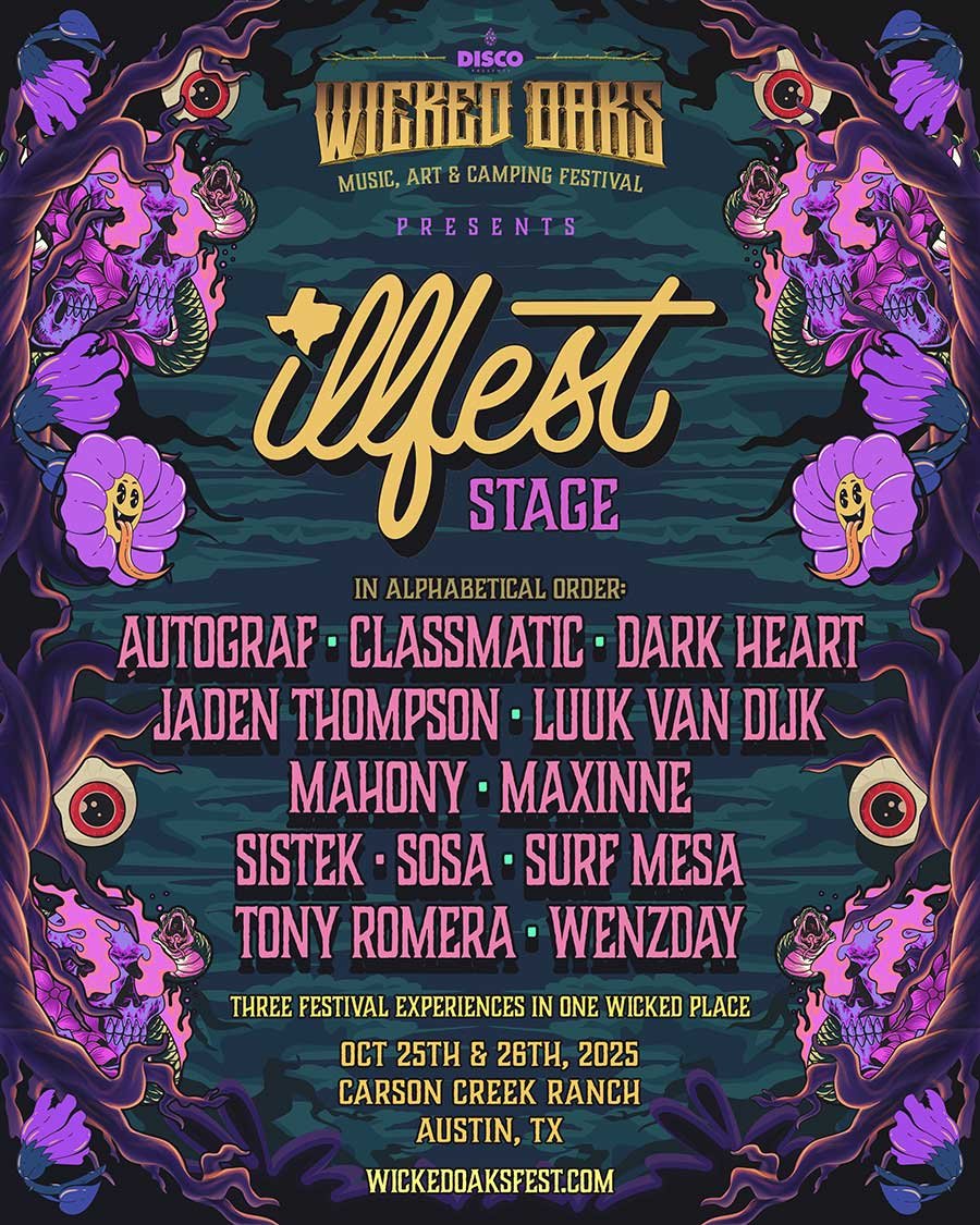 Wicked Oaks festival 2025 Illfest Stage poster