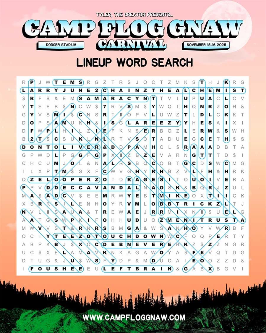 Camp Flog Gnaw 2025 USA poster