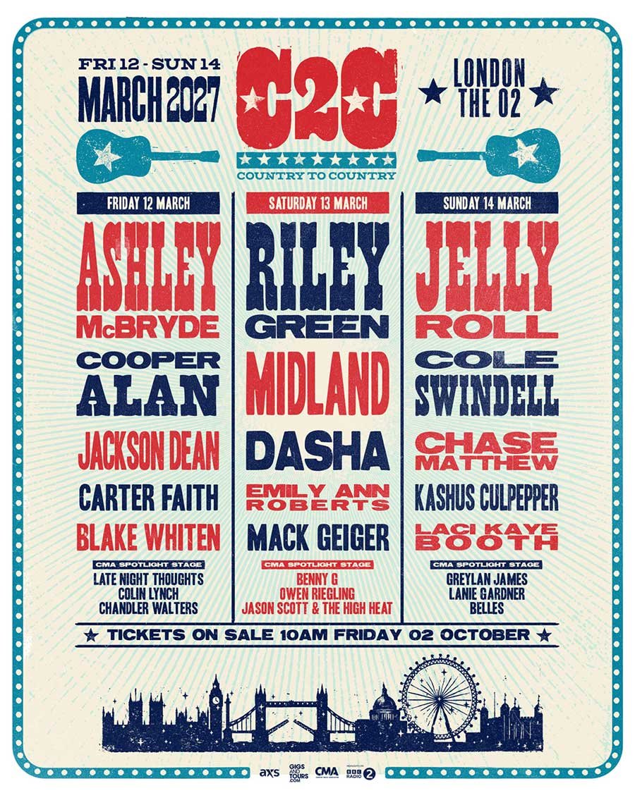 Country2Country London 2027 poster