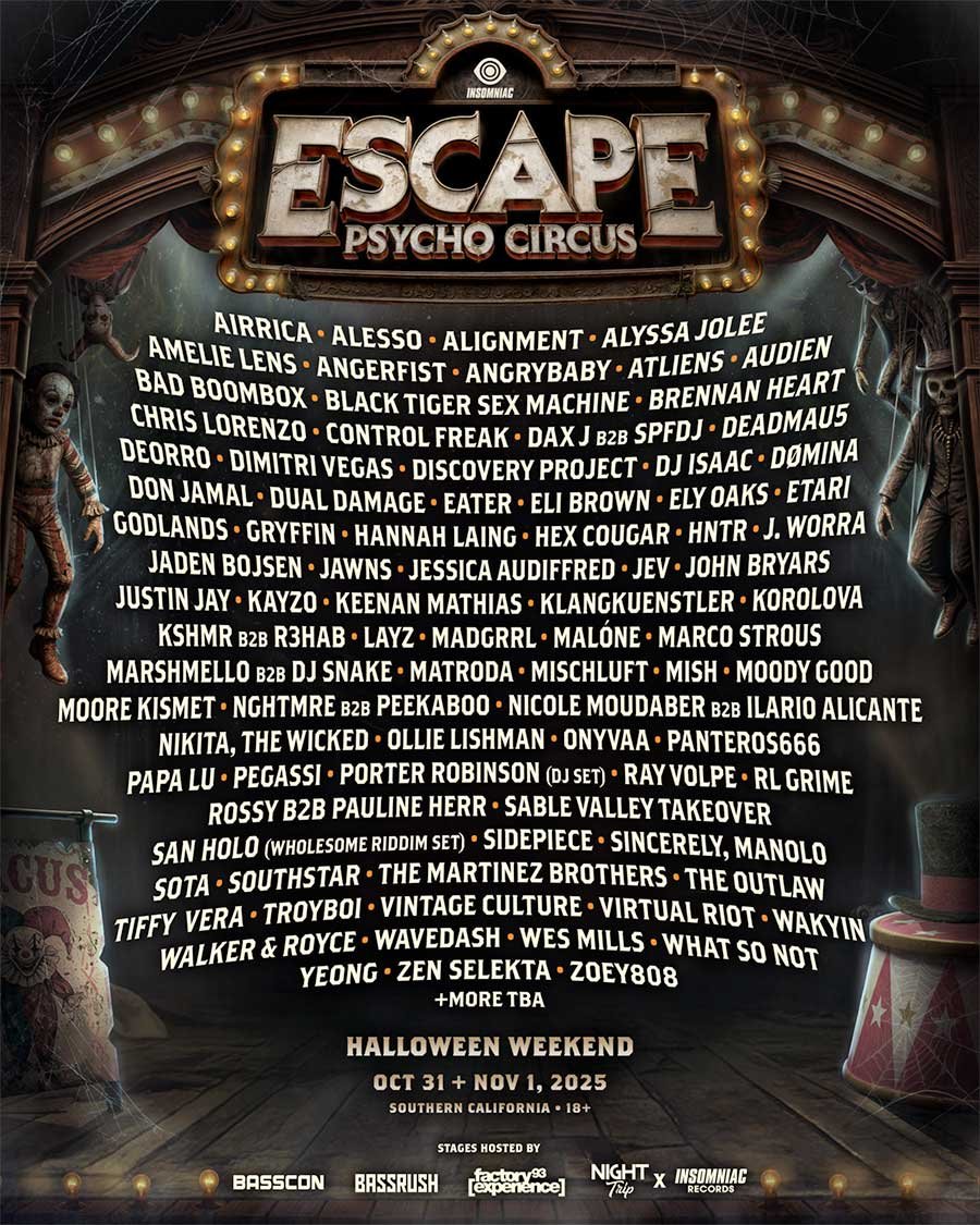 Escape Psycho Circus USA 2025 poster