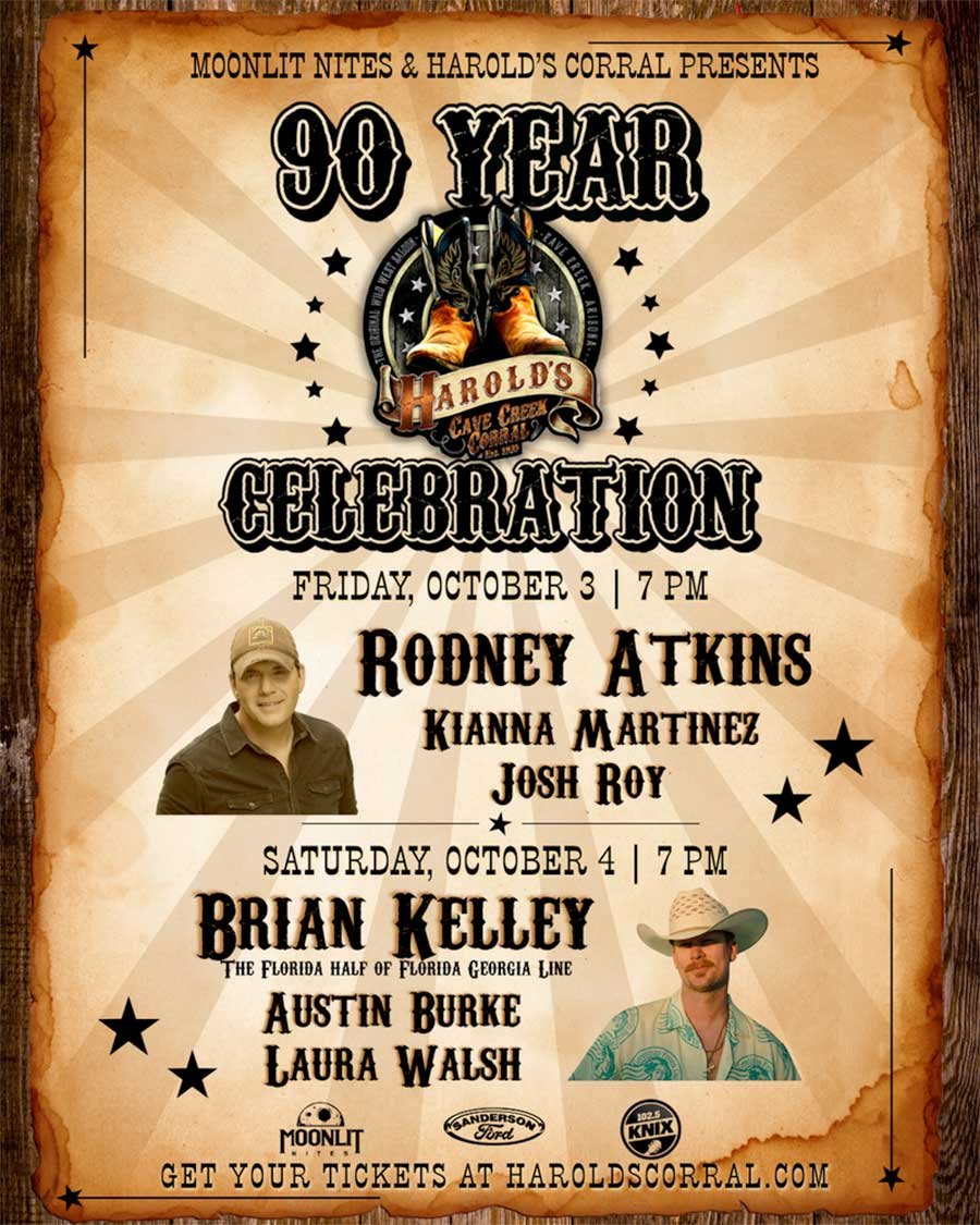 Harolds Cave Creek 90th Anniversary poster