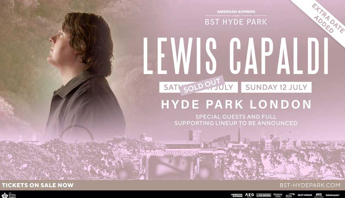 Lewis Capaldi adds 2nd BST Hyde Park 2026 date