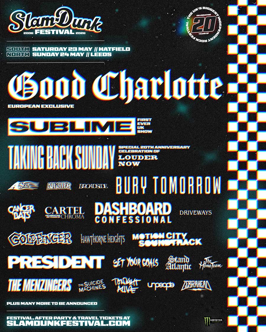 Slam Dunk Festival UK 2026 phase 1 poster