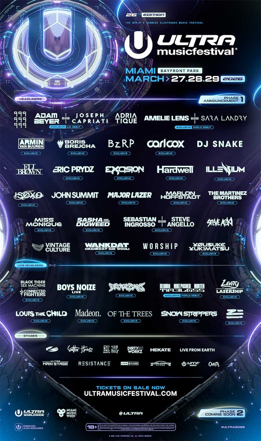 USA Ultra Miami 2026 phase 1 poster