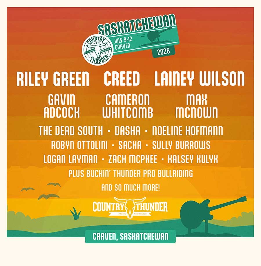 Canada Country Thunder Saskatchewan 2026 poster